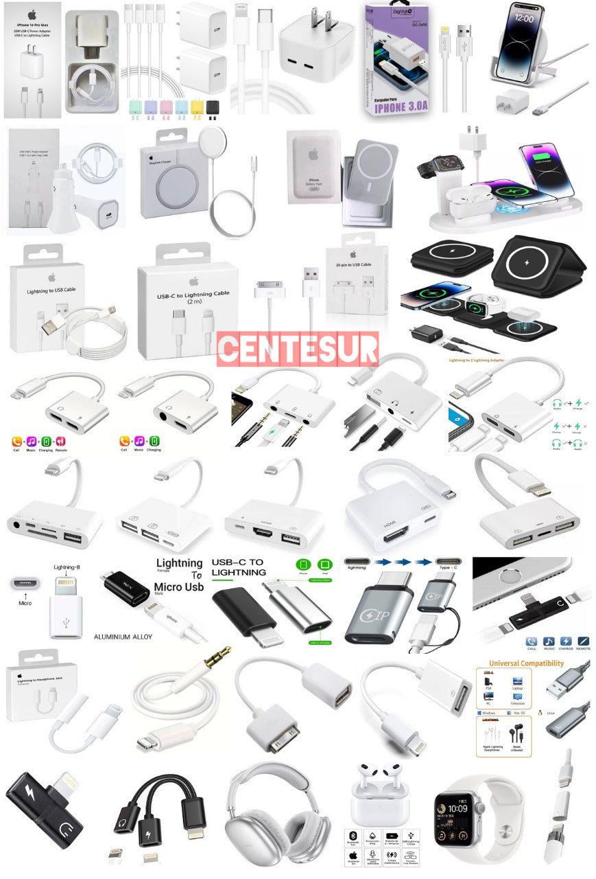 ADATADORES APPLE IPHONE IPAD CHARGER BATTERY OTG