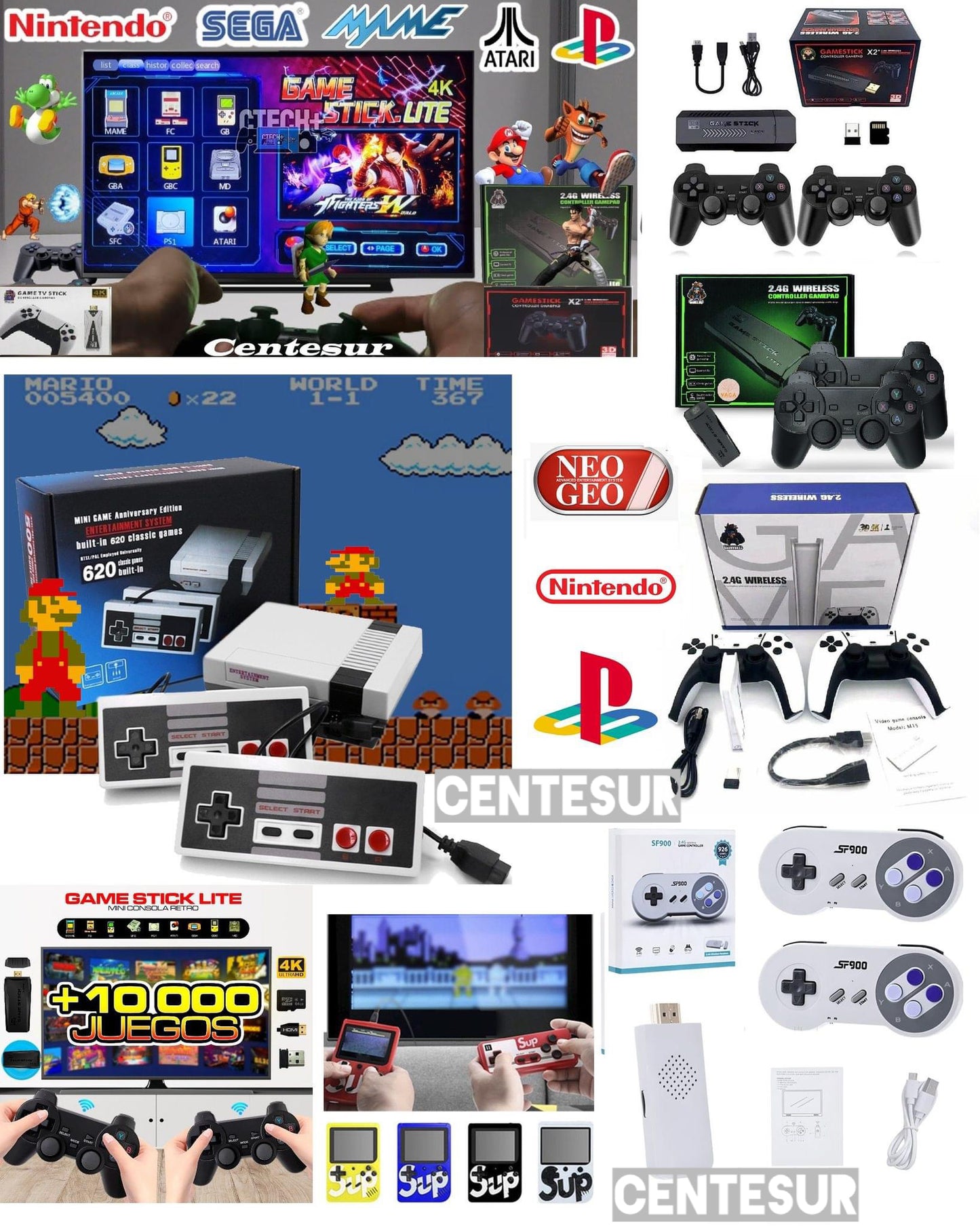 CONSOLAS DE JUEGOS RETRO GAME STICK SUP NINTENDO