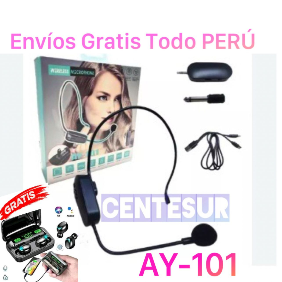 Promocion Microfono Inalambrico Vincha + Audifono Bluetooth