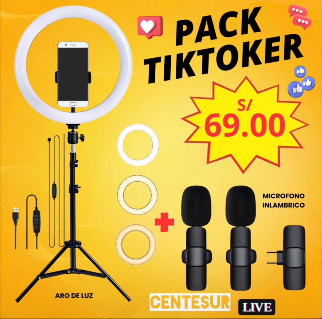 PACK TIKTOKER KIT ARO + MICRO TC