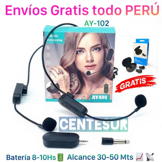 MICROFONO INALAMBRICO TIPO INCHA + AUDIO BLUETOOTH GRATIS