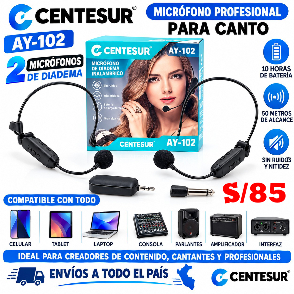 Micrófono Vincha AY-102