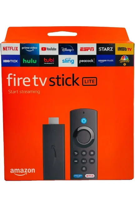 Amazon Fire TV Stick Lite con control remoto por voz Alexa transmisión HD