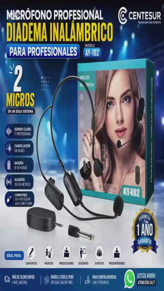 MICROFONO VINCHA INALAMBRICO